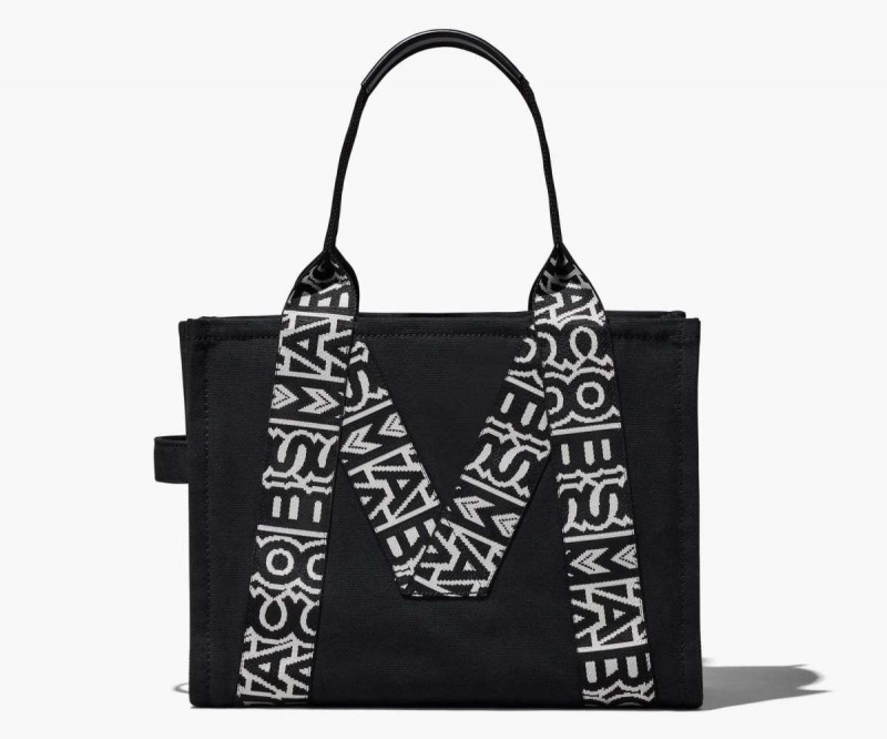 Black / White Women's Marc Jacobs M Large Tote Bags | USA000109