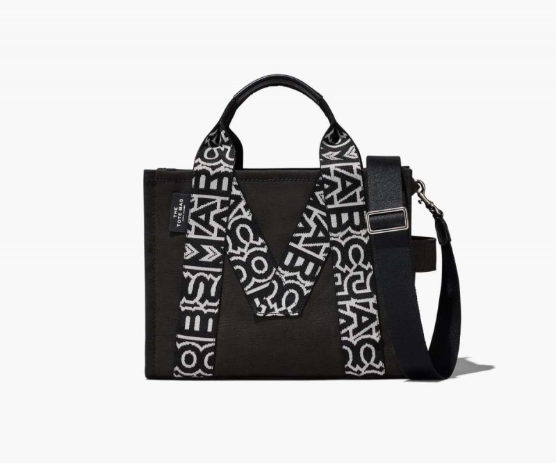 Black / White Women's Marc Jacobs M Medium Tote Bags | USA000100