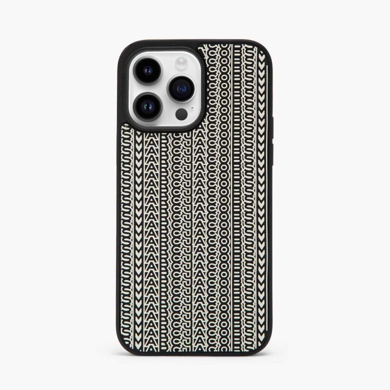 Black / White Women\'s Marc Jacobs Monogram iPhone 14 Pro Max 3D Case Outlet | USA000478