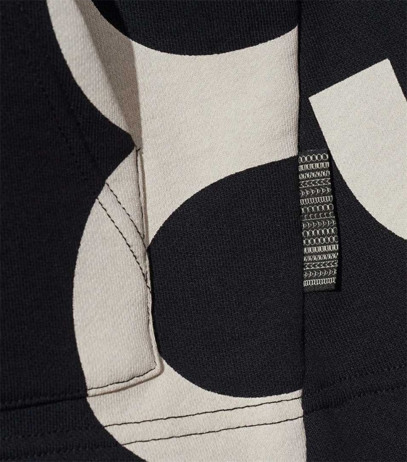 Black / White Women's Marc Jacobs The Monogram Oversized Hoodie | USA000587