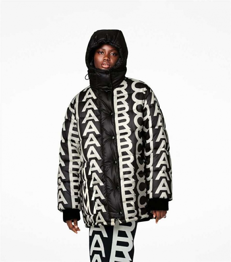Black / White Women's Marc Jacobs The Monogram Oversized Jackets | USA000603