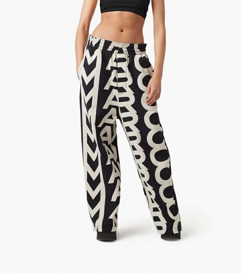 Black / White Women's Marc Jacobs The Monogram Oversized Pants | USA000619