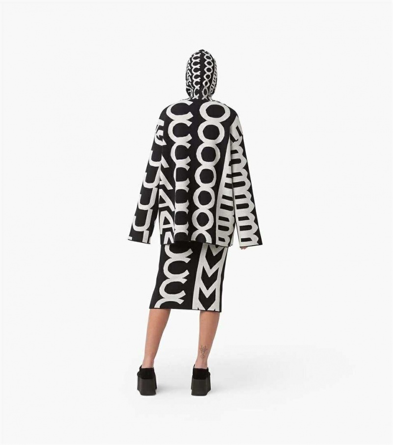 Black / White Women's Marc Jacobs The Monogram Knit Tube Skirts | USA000638