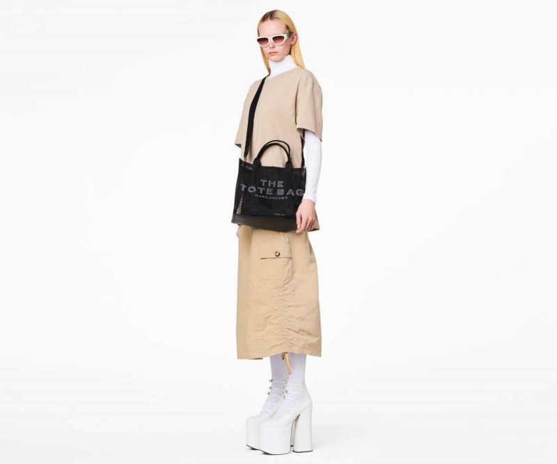 Blackout Women's Marc Jacobs Mesh Medium Tote Bags | USA000048