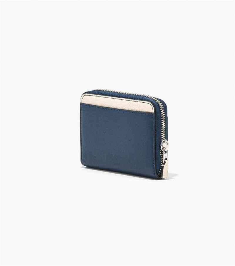 Blue Multicolor Women's Marc Jacobs The Slim 84 Colorblock Zip Around Wallets | USA000356