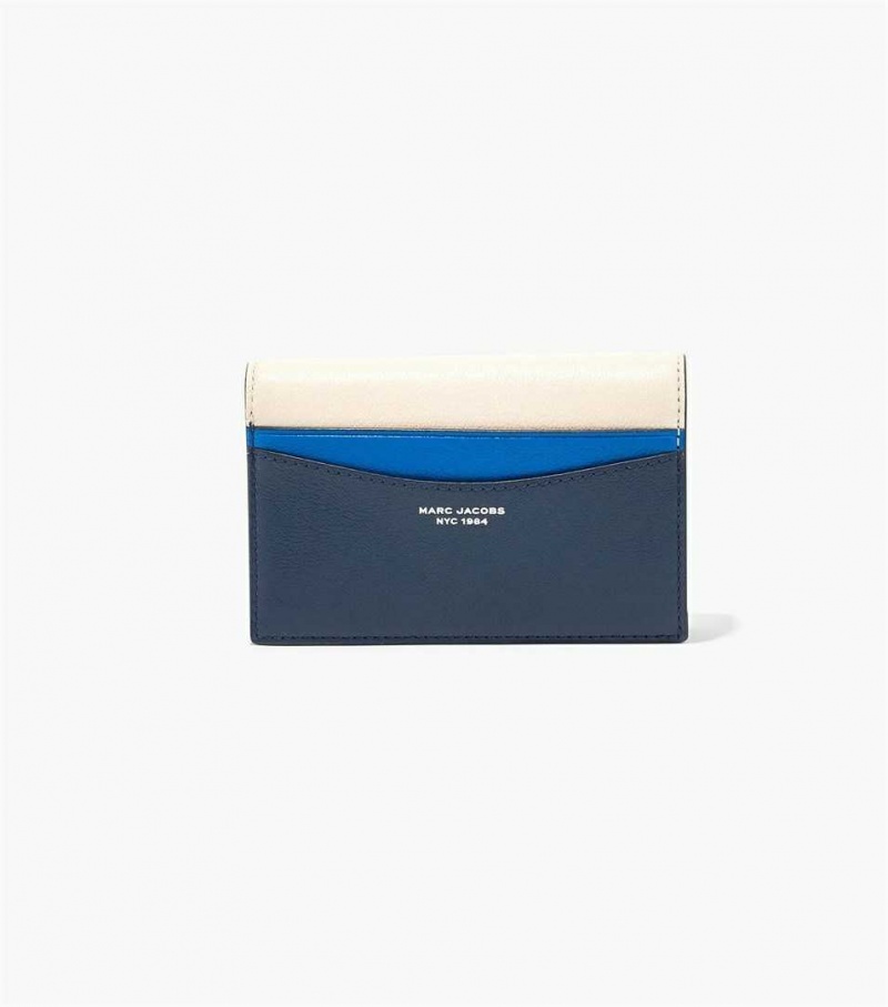 Blue Multicolor Women\'s Marc Jacobs The Slim 84 Colorblock Bifold Wallets | USA000361