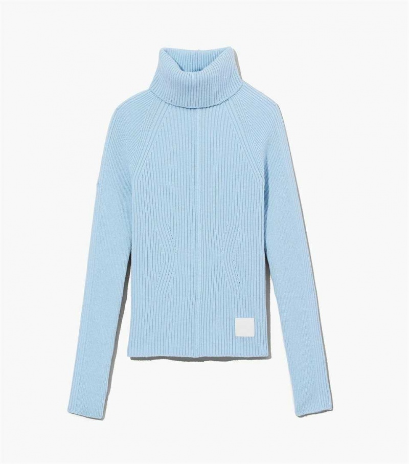 Blue Women\'s Marc Jacobs The Ribbed Turtleneck Sweaters | USA000653