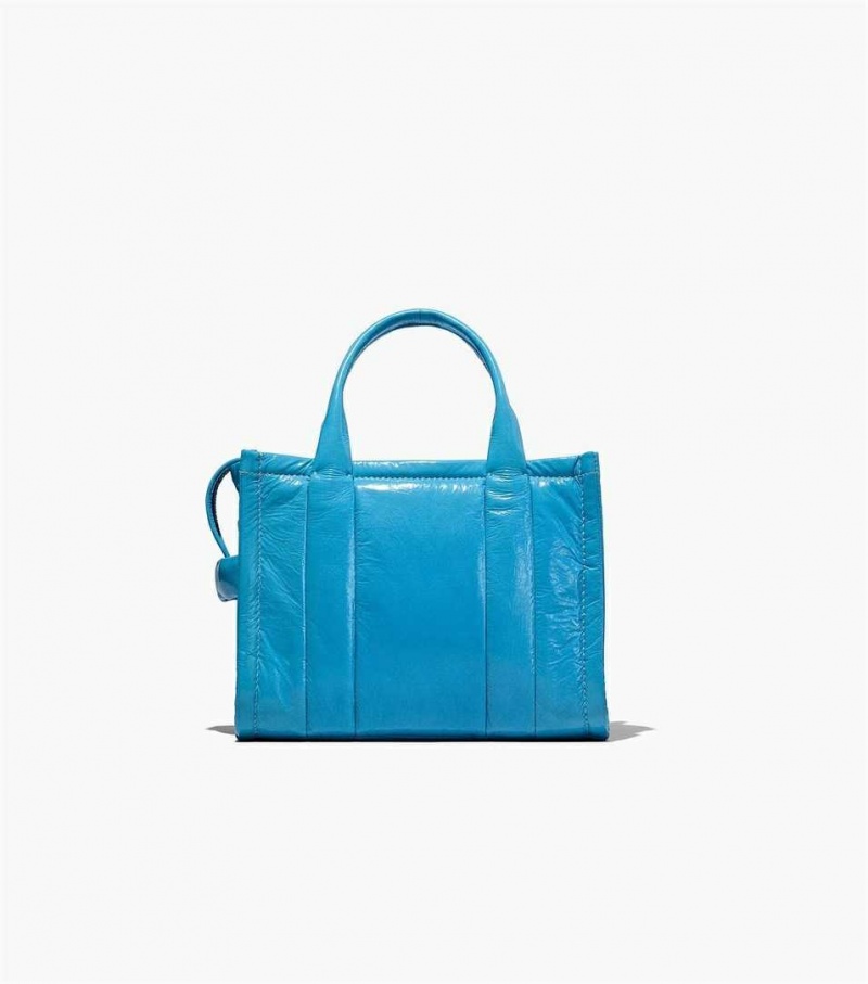 Blue Women's Marc Jacobs The Shiny Crinkle Mini Tote Bags | USA000013
