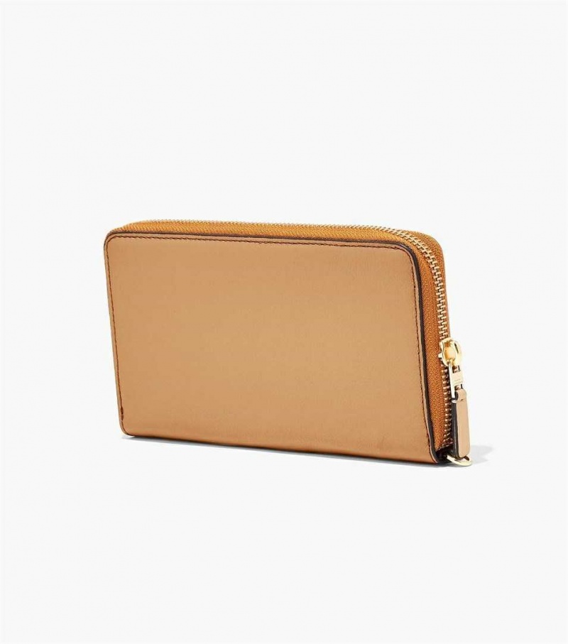 Brown Multicolor Women's Marc Jacobs The Slim 84 Colorblock Continental Wristlet Wallets | USA000359