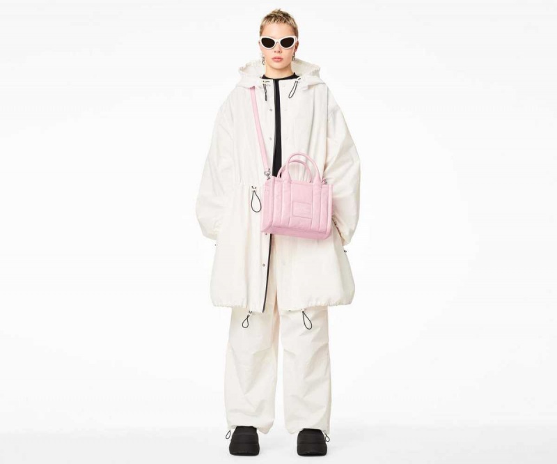 Bubblegum Women's Marc Jacobs Shiny Crinkle Mini Tote Bags | USA000028
