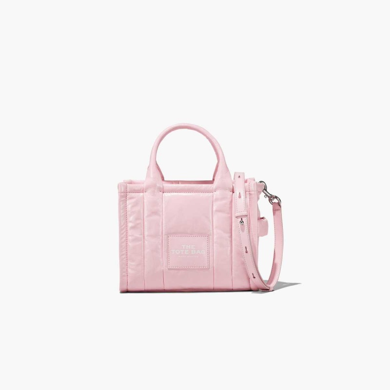 Bubblegum Women\'s Marc Jacobs Shiny Crinkle Mini Tote Bags | USA000028