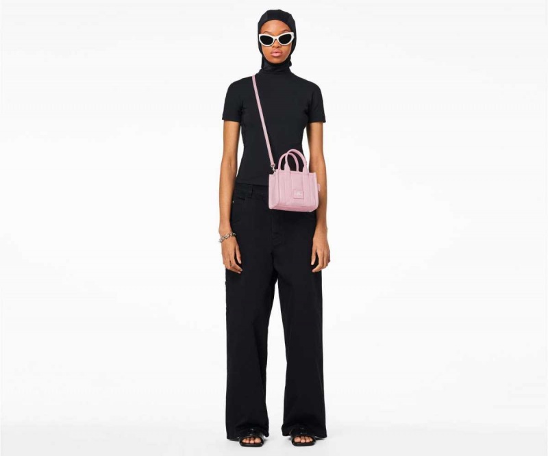 Bubblegum Women's Marc Jacobs Shiny Crinkle Micro Tote Bags | USA000029