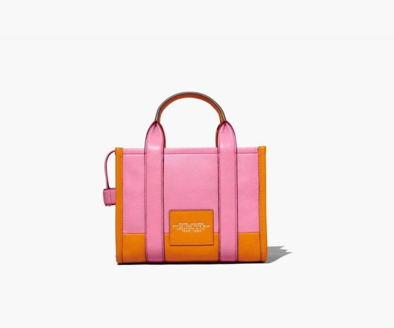 Candy Pink Multi Women's Marc Jacobs Colorblock Mini Tote Bags | USA000110