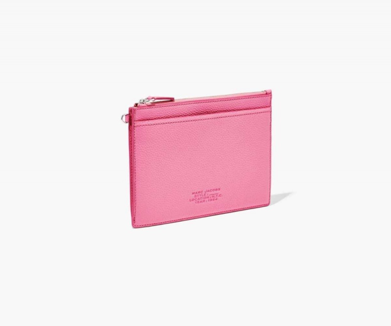 Candy Pink Women's Marc Jacobs Leather Small Wristlet Wallets | USA000423
