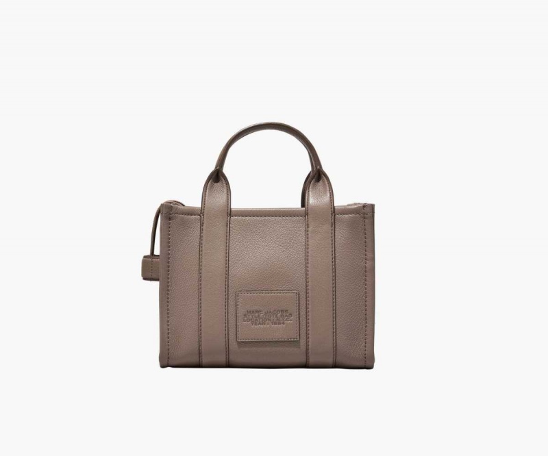 Cement Women's Marc Jacobs Leather Mini Tote Bags | USA000097
