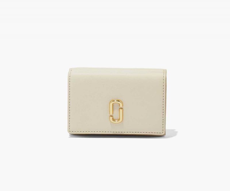 Cloud White Women's Marc Jacobs J Marc Trifold Wallets | USA000406