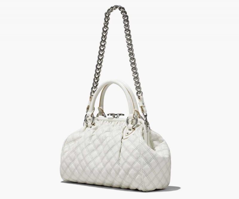 Cloud White Women's Marc Jacobs Re-Edition Quilted Leather Satchel Bags | USA000212