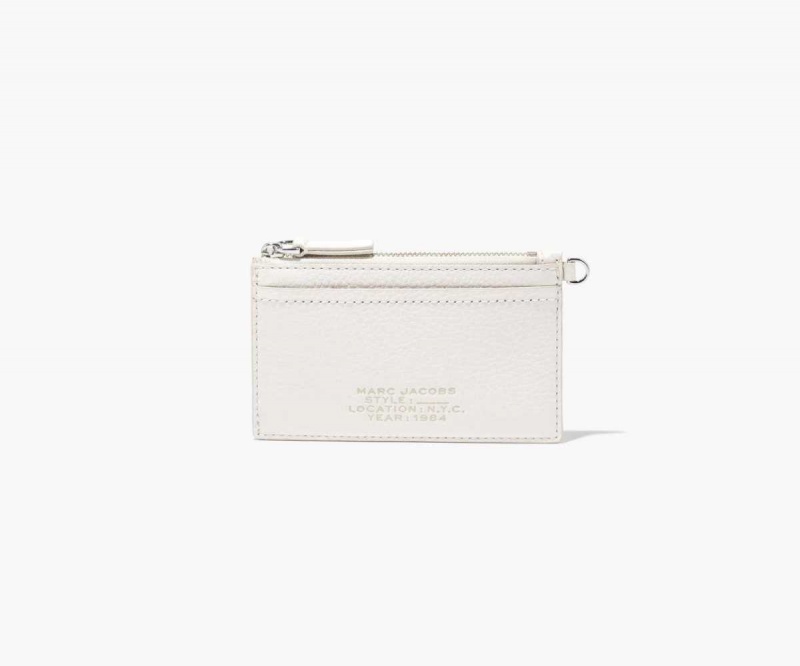 Cotton Women's Marc Jacobs Leather Top Zip Wristlet Wallets | USA000451
