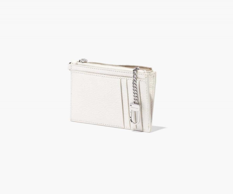 Cotton Women's Marc Jacobs Leather Top Zip Wristlet Wallets | USA000451