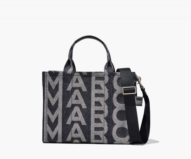 Denim Blue Women's Marc Jacobs Monogram Denim Medium Tote Bags | USA000135