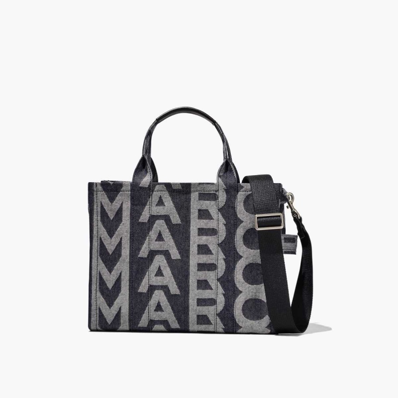 Denim Blue Women\'s Marc Jacobs Monogram Denim Medium Tote Bags | USA000135
