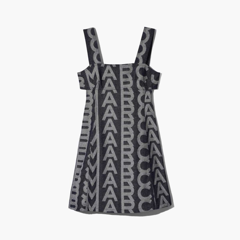 Denim Blue Women\'s Marc Jacobs Monogram Denim Cutout Dress | USA000579