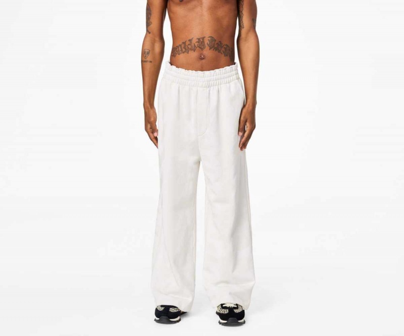 Eggshell / Optic White Women's Marc Jacobs Monogram Oversized Sweatpants | USA000658