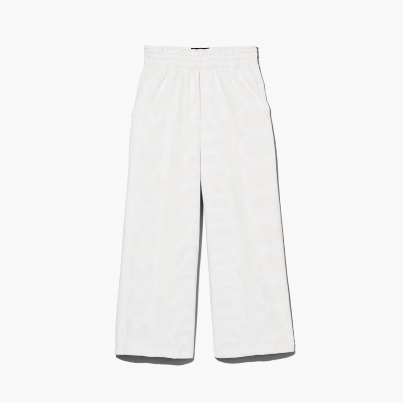 Eggshell / Optic White Women\'s Marc Jacobs Monogram Oversized Sweatpants | USA000658