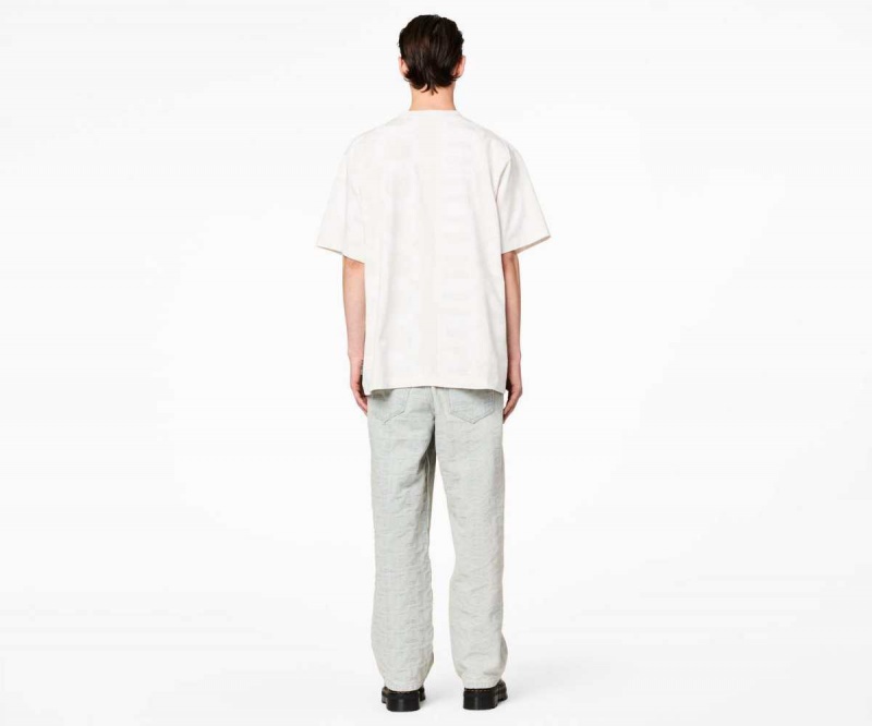 Eggshell / Optic White Women's Marc Jacobs Monogram Big T Shirts | USA000674