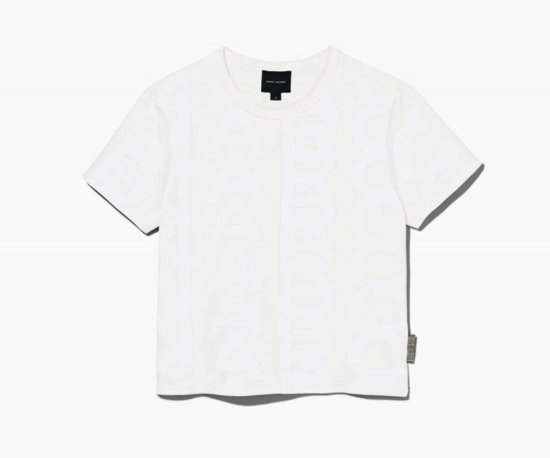 Eggshell / Optic White Women's Marc Jacobs Monogram Baby T Shirts | USA000681