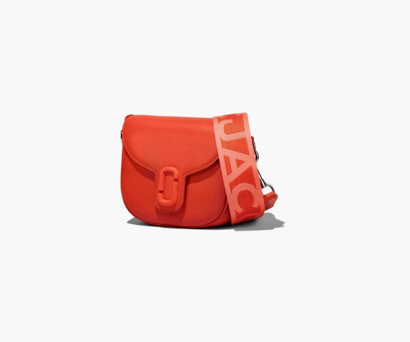 Electric Orange Women's Marc Jacobs J Marc Small Saddle Bags | USA000197