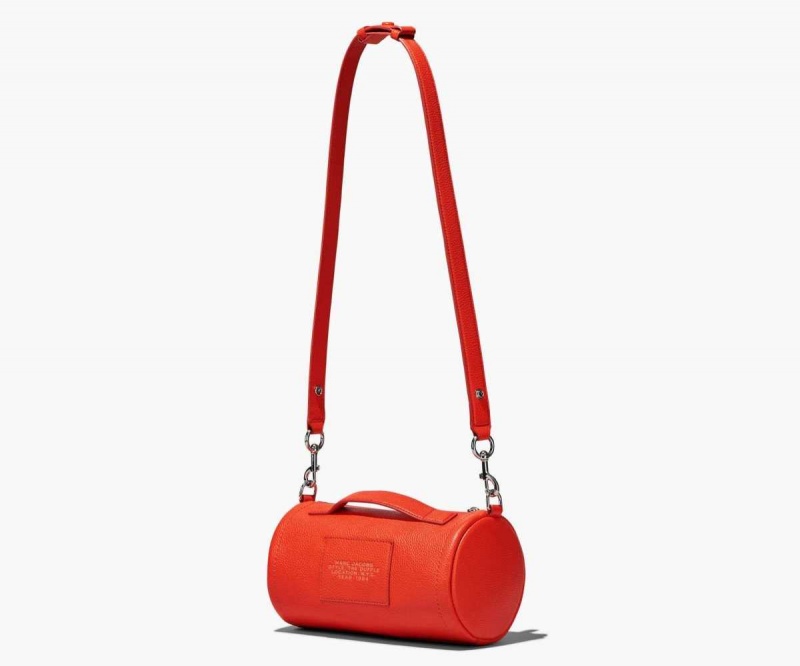Electric Orange Women's Marc Jacobs Leather Duffle Bags | USA000173