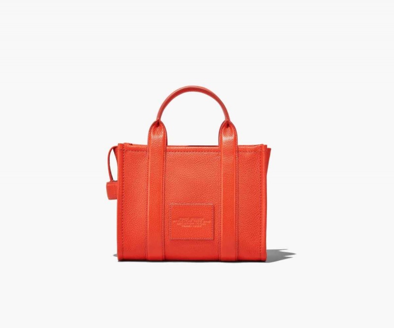 Electric Orange Women's Marc Jacobs Leather Mini Tote Bags | USA000052