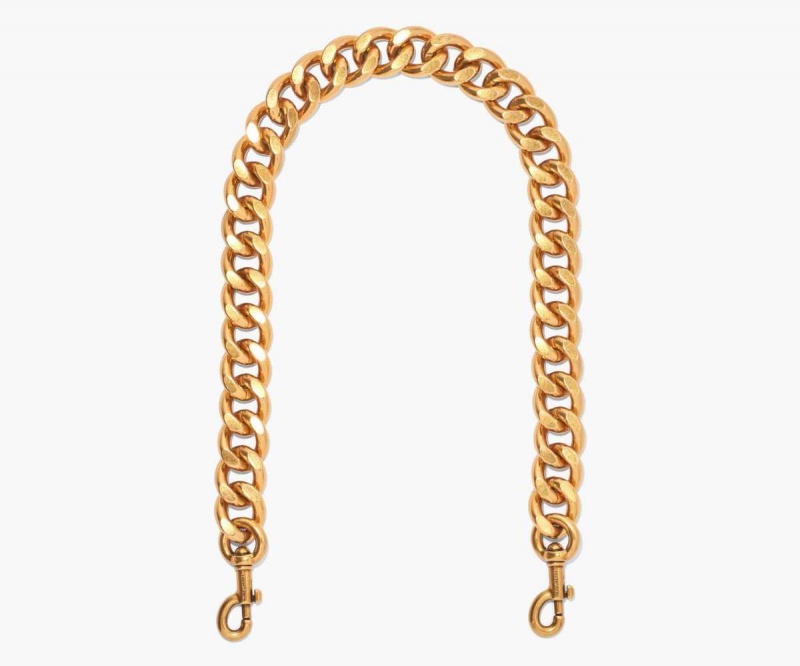 Gold Women's Marc Jacobs Chainlink Shoulder Strap | USA000537