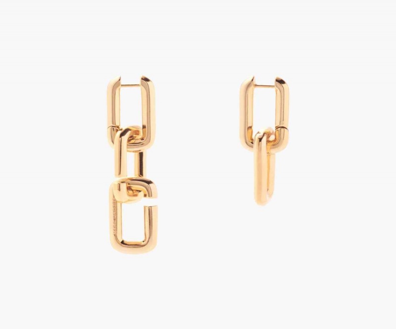 Gold Women's Marc Jacobs J Marc Chain Link Earrings | USA000730