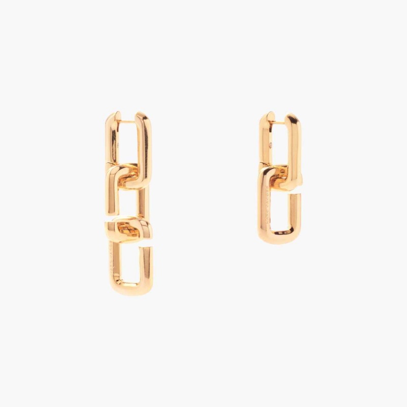 Gold Women\'s Marc Jacobs J Marc Chain Link Earrings | USA000730