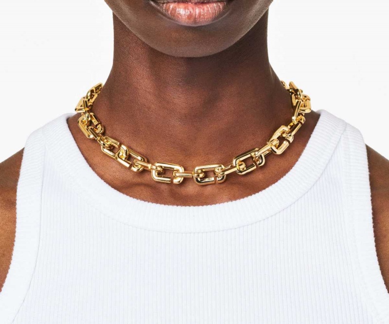 Gold Women's Marc Jacobs J Marc Chain Link Necklaces | USA000752