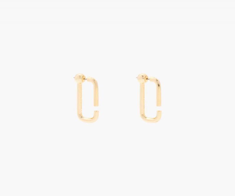 Gold Women's Marc Jacobs J Marc Hoops Earrings | USA000735