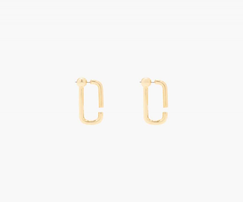 Gold Women's Marc Jacobs J Marc Hoops Earrings | USA000735