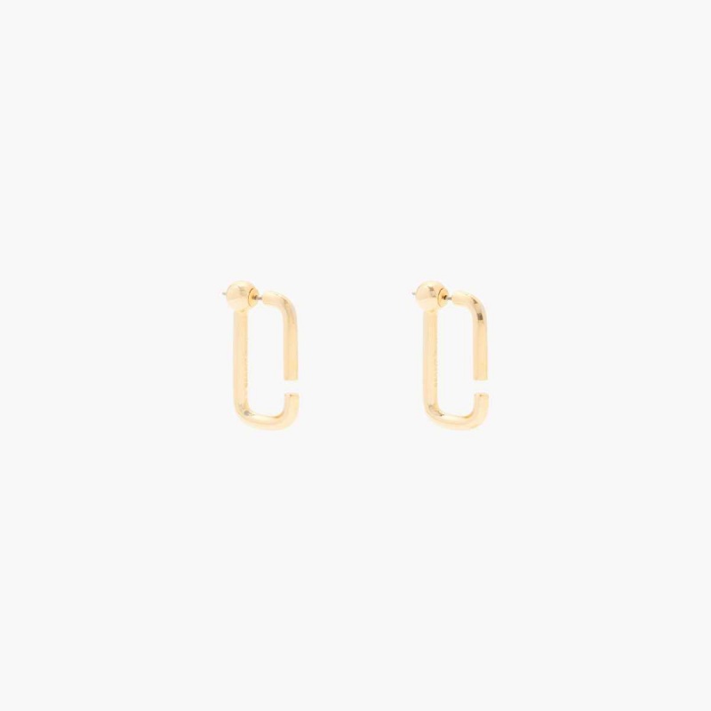 Gold Women\'s Marc Jacobs J Marc Hoops Earrings | USA000735