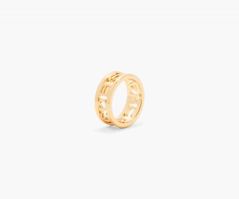 Gold Women's Marc Jacobs Monogram Rings | USA000753