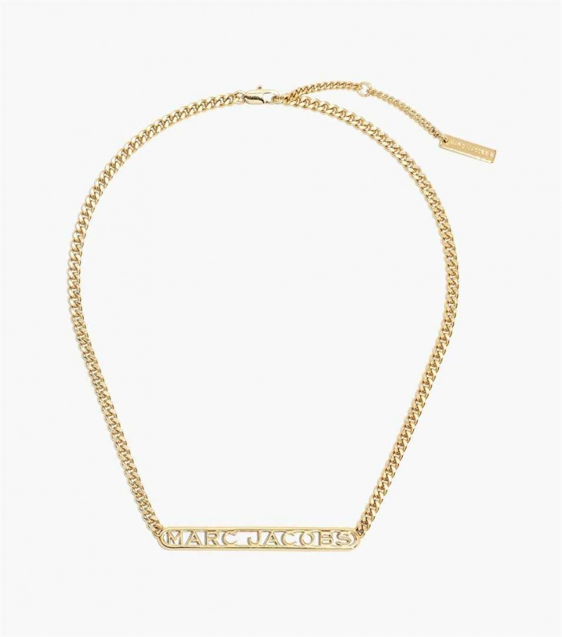 Gold Women\'s Marc Jacobs The Monogram Chain Necklaces | USA000488