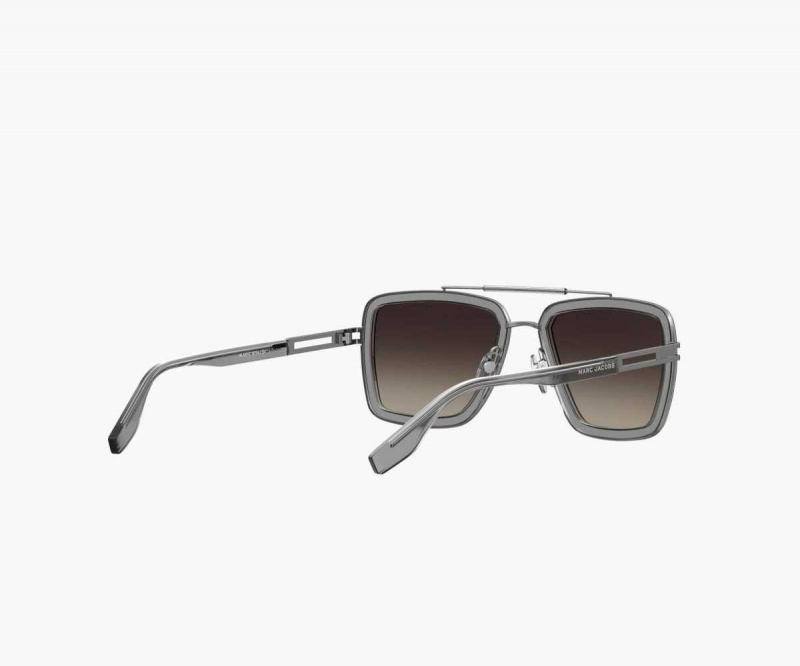 Grey Women's Marc Jacobs Icon Square Pilot Sunglasses | USA000554