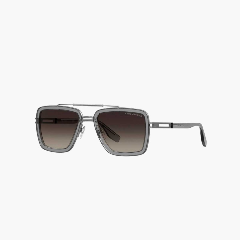 Grey Women\'s Marc Jacobs Icon Square Pilot Sunglasses | USA000554