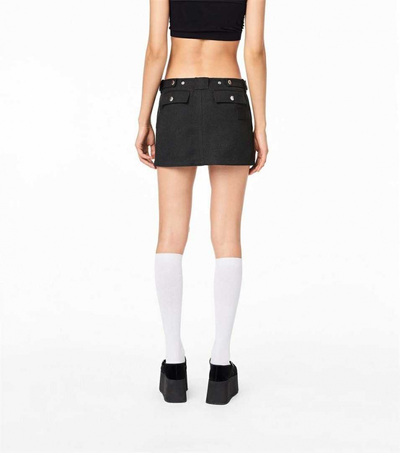 Grey Women's Marc Jacobs The Pushlock Mini Skirts | USA000637