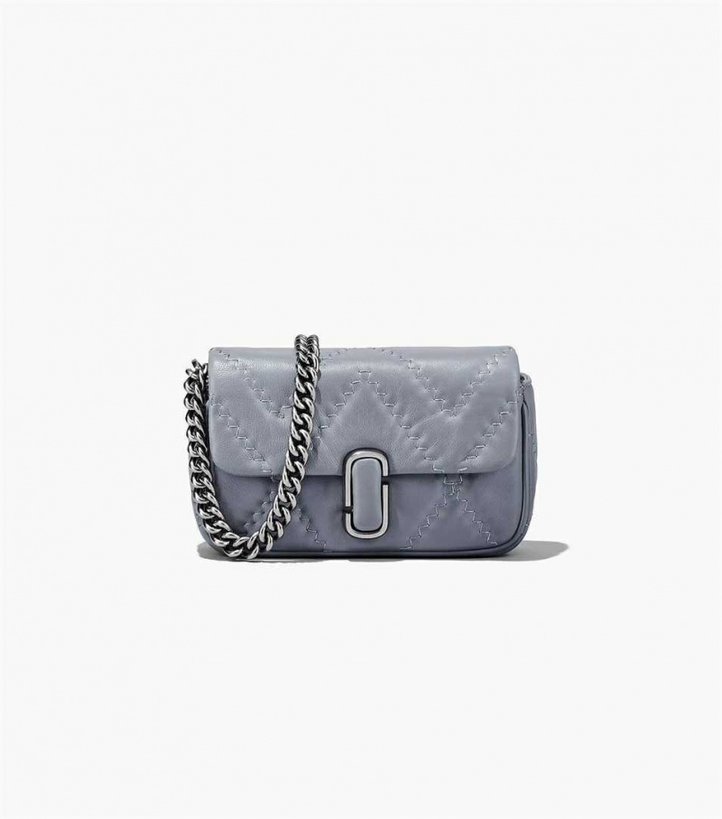 Grey Women\'s Marc Jacobs The Quilted Leather J Marc Mini Shoulder Bags | USA000230
