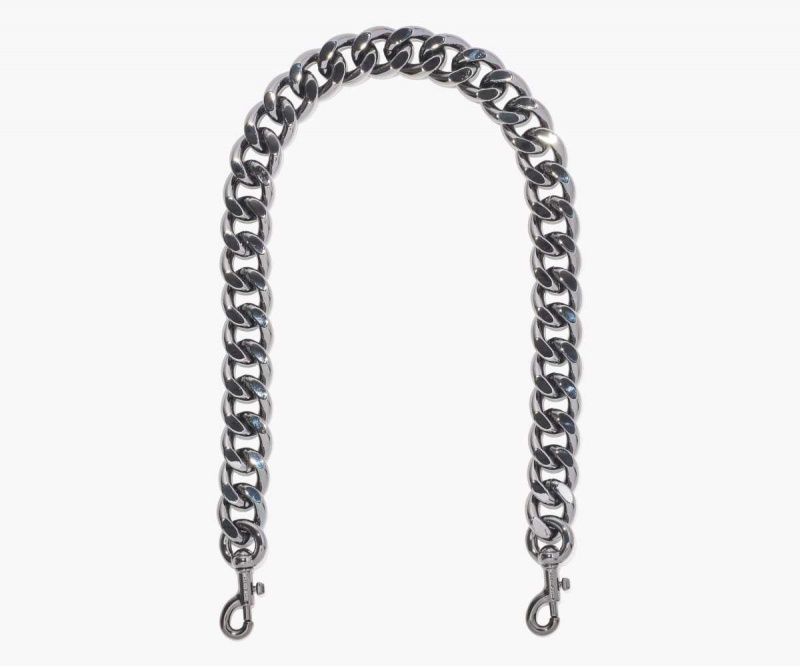 Gunmetal Women's Marc Jacobs Chainlink Shoulder Strap | USA000509