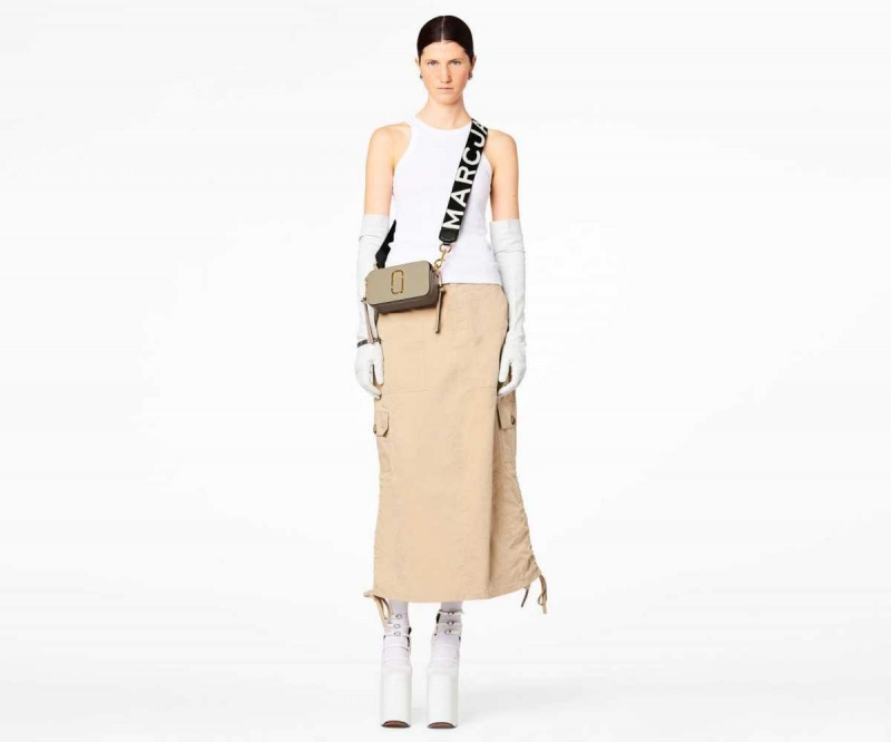 Khaki Multi Women's Marc Jacobs Snapshot Bags | USA000285