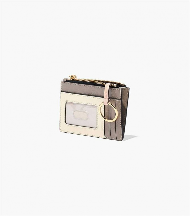 Khaki Multicolor Women's Marc Jacobs The Snapshot Top Zip Multi Wallets | USA000318