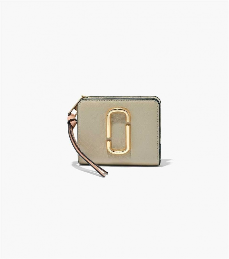 Khaki Multicolor Women\'s Marc Jacobs The Snapshot Mini Compact Wallets | USA000323